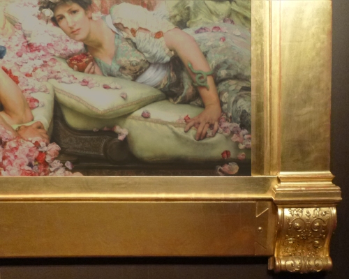 Alma Tadema The Roses of Heliogabalus 1888 bottom corner sm