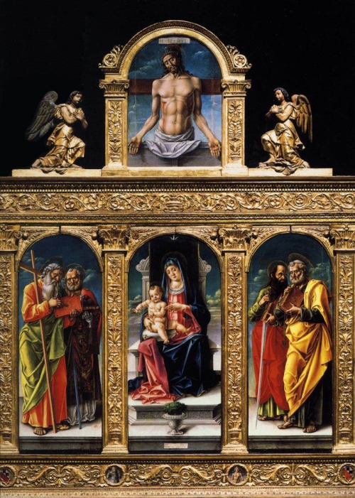 Fig 53 Bartolommeo Vivarini Virgin & Child enthroned 1487 Frari