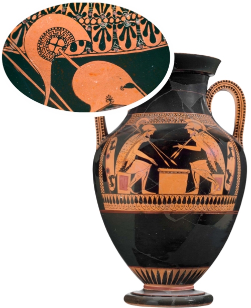 2 Greek amphora & detail