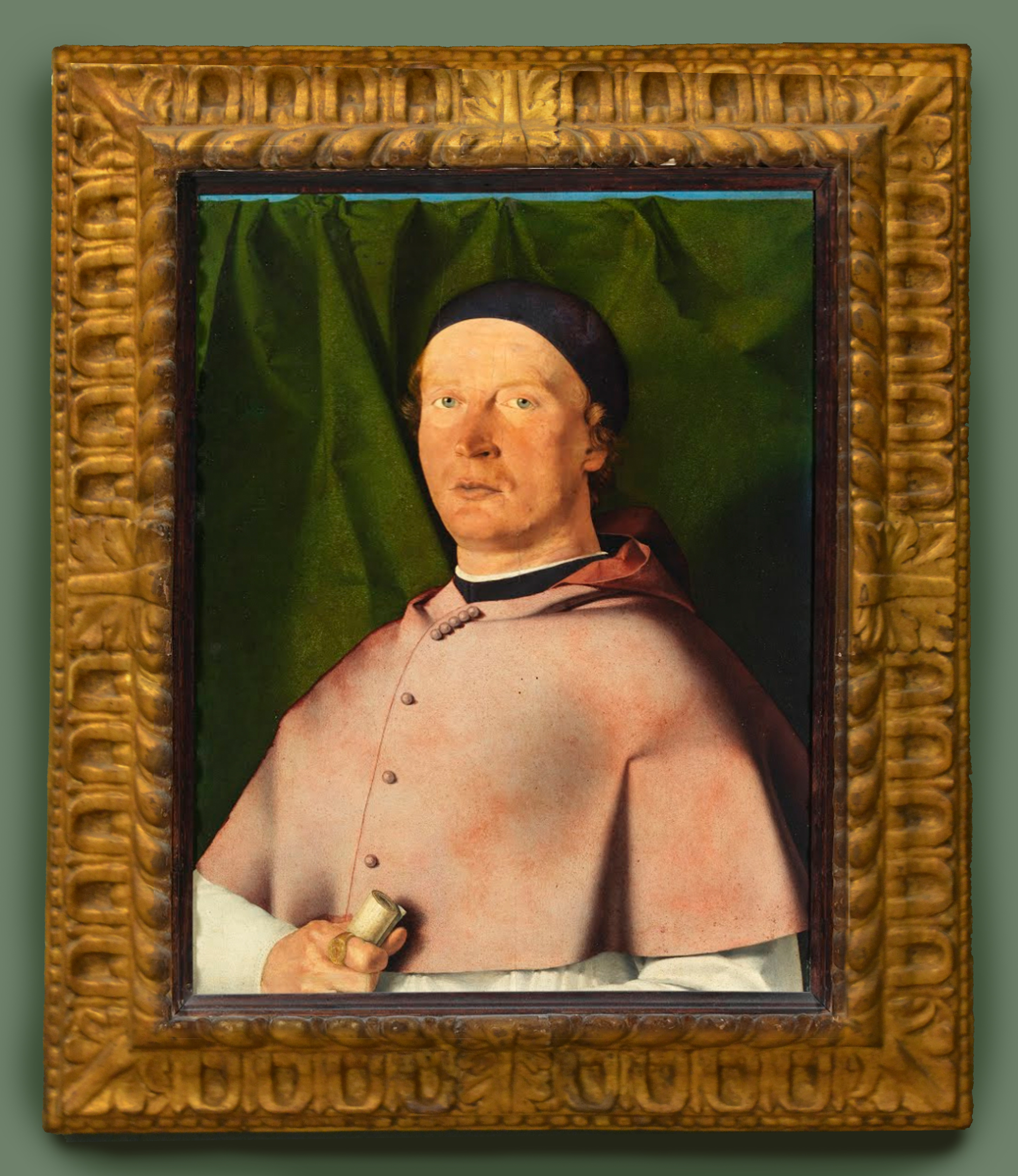 21A Lotto Portrait of Bishop Bernardo de’ Rossi, 1505, 52 x 40 cm, Naples, Museo e Real Bosco di Capodimonte Naples